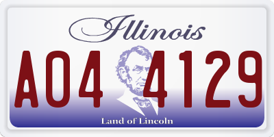 IL license plate A044129