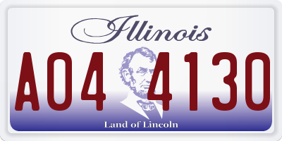 IL license plate A044130