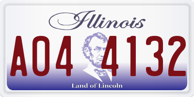 IL license plate A044132