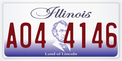 IL license plate A044146
