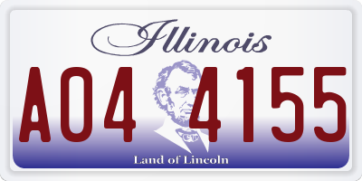 IL license plate A044155