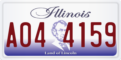 IL license plate A044159