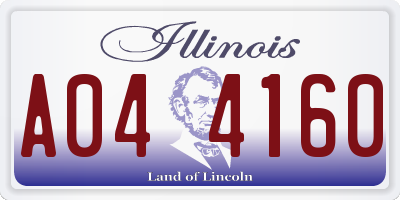 IL license plate A044160