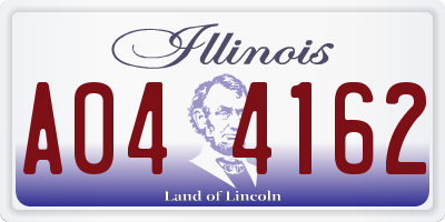IL license plate A044162