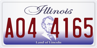 IL license plate A044165