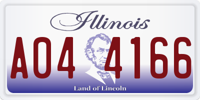 IL license plate A044166