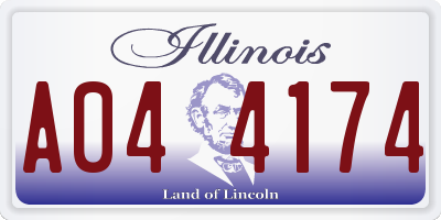 IL license plate A044174