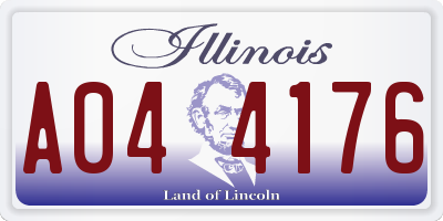 IL license plate A044176