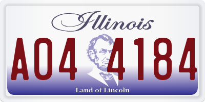 IL license plate A044184