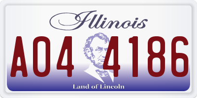 IL license plate A044186