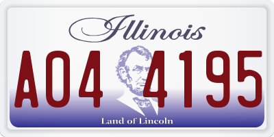 IL license plate A044195