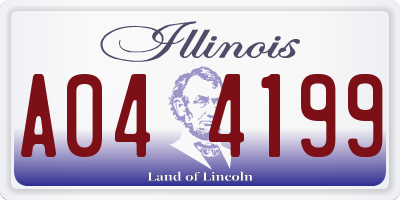 IL license plate A044199