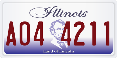 IL license plate A044211