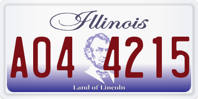 IL license plate A044215