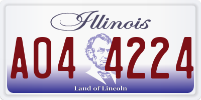 IL license plate A044224