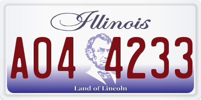 IL license plate A044233