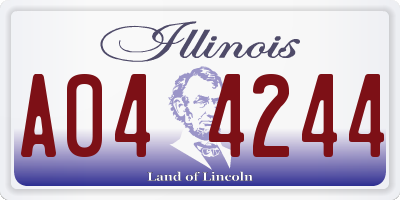 IL license plate A044244