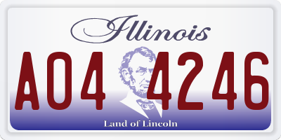 IL license plate A044246