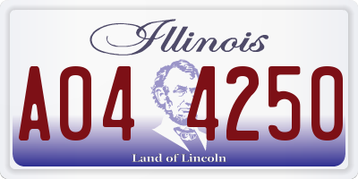 IL license plate A044250