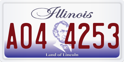 IL license plate A044253