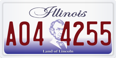 IL license plate A044255