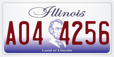 IL license plate A044256