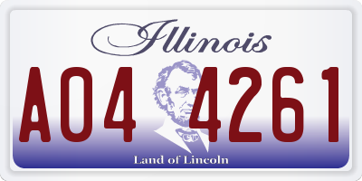 IL license plate A044261