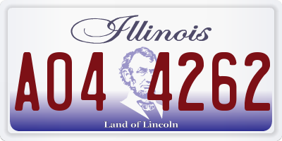 IL license plate A044262