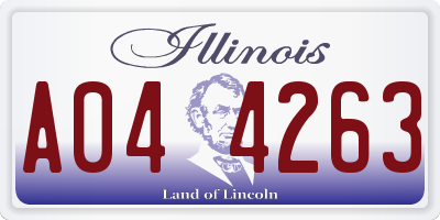 IL license plate A044263