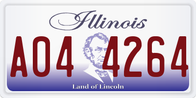 IL license plate A044264