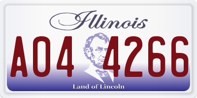 IL license plate A044266