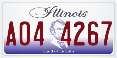 IL license plate A044267