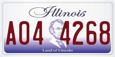 IL license plate A044268