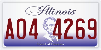 IL license plate A044269