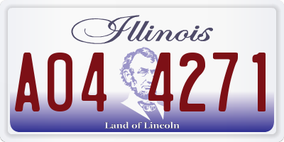 IL license plate A044271