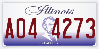 IL license plate A044273