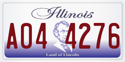 IL license plate A044276