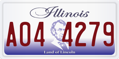 IL license plate A044279