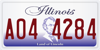 IL license plate A044284