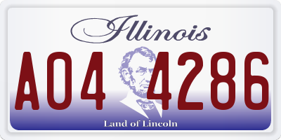 IL license plate A044286