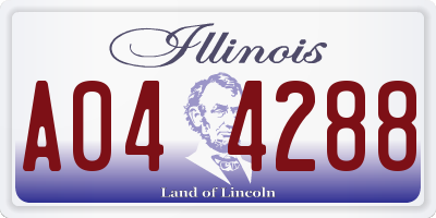 IL license plate A044288