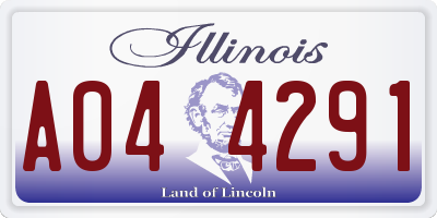 IL license plate A044291