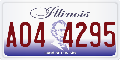 IL license plate A044295