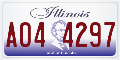 IL license plate A044297