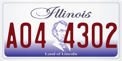IL license plate A044302