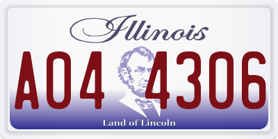 IL license plate A044306