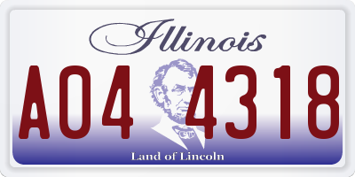 IL license plate A044318