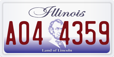 IL license plate A044359