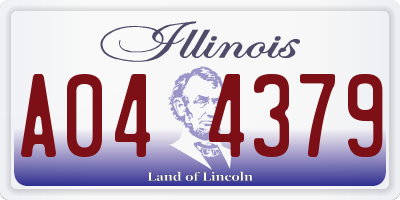 IL license plate A044379