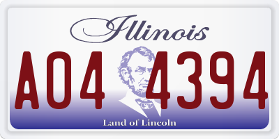 IL license plate A044394